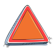Warning Triangle Symbolizing Civil Unrest for Safety Blogs, Emergency Awareness Websites, Community Guidelines, and Public Safety Content  