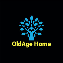 elder take care home logo design vector