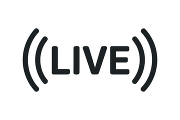 Live Streaming Iconvector illustration of an white background with hearts