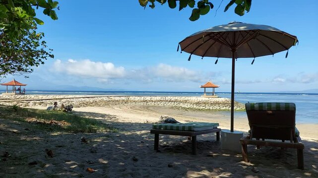 Beach Lifestyle and Traditional Boats in Sanur, Bali