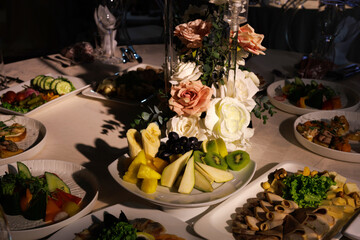 delicious fruit platters at the banquet	