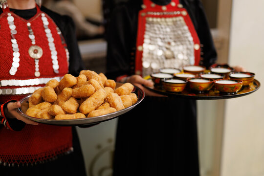 traditional treat in the form of sweet pastry chak chak
