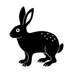 Obraz premium Rabbit hare animal pet mammal cute easter bunny vector art design silhouette