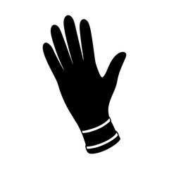 Obraz premium Protective hand covering safety first aid medical examination silhouette