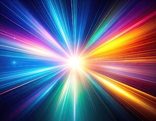 Fototapeta premium Colorful radial burst
