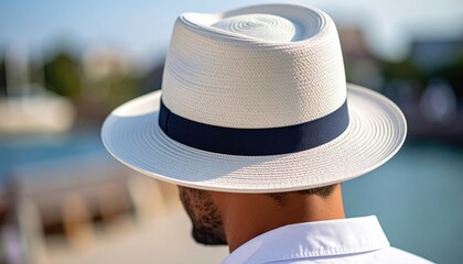 Man in white hat