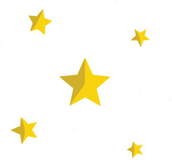 Fototapeta premium Golden Stars: A scattering of radiant, golden stars, each one radiating a celestial glow, dancing freely across an abstract canvas. Reflecting the wonder and magic. 