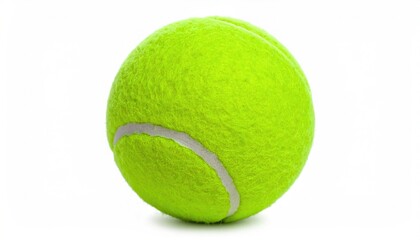 Tennis ball on a white background