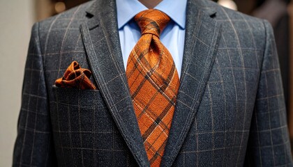 Close up of a businessman in suit with tie