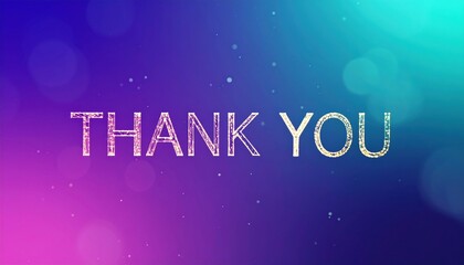 Thank card with a blurry background