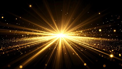 Obraz premium Golden light explosion