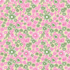 Vintage Floral Repeat Pattern for Textile Use