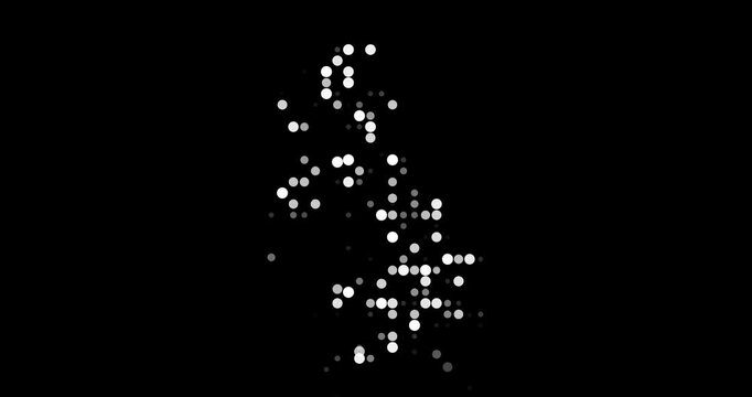 Animated Dot Grid Forming UK Shape