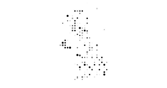 UK Map with Generative Falling Particles