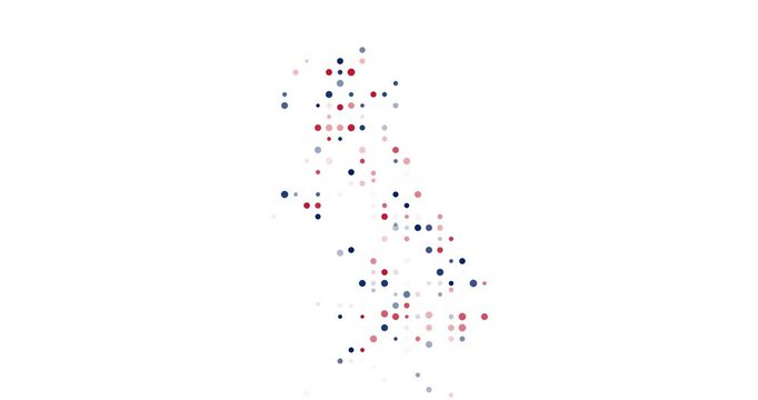 Animated Dot Grid Forming UK Shape