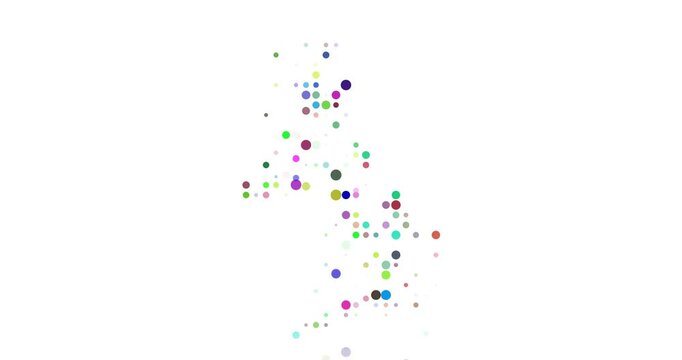 Animated Dot Grid Forming UK Shape