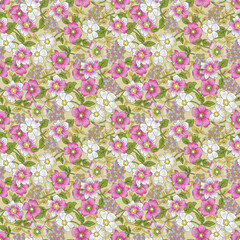 Vintage Floral Repeat Pattern for Textile Use