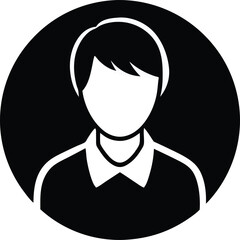 Silhouette Avatar: A clean, minimalist avatar profile silhouette against a stark background, designed with simplicity, ideal for design or concept use.