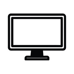 lcd monitor isolated on white