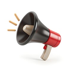 Vibrant 3D Megaphone Stock Image: Ideal for Announcements, Marketing, Promotions, and Public Speaking Concepts. Grab Attention with this Loud Communication Icon.