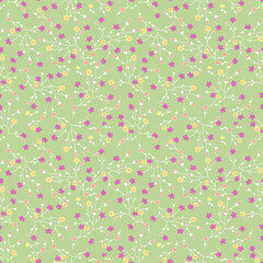 Vintage Floral Repeat Pattern for Textile Use