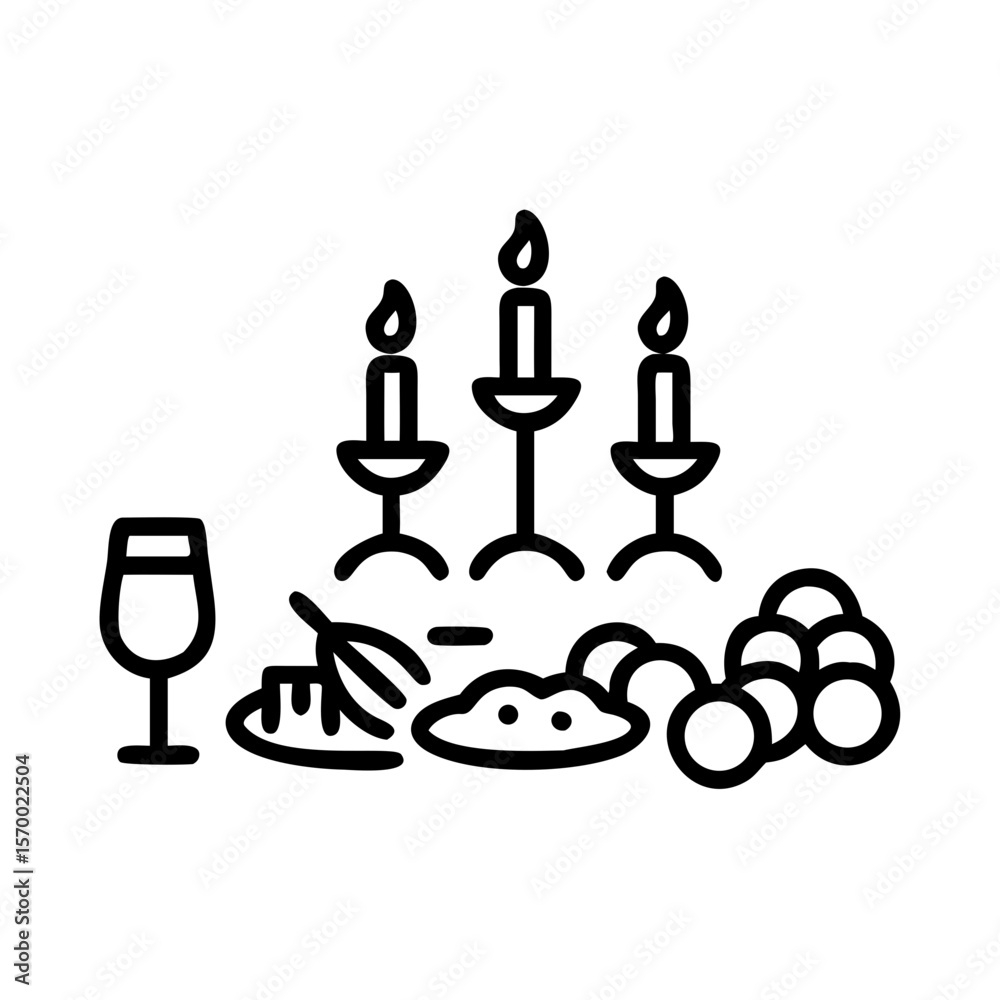 Poster black silhouette depicting a complex design likely representing ai prompt elements for image generat