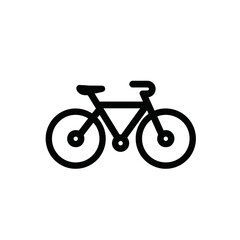 Obraz premium Bicycle with curved handlebars in simple black line art design 