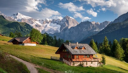 Obraz premium house in the mountains