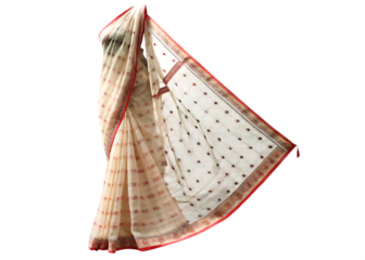  bangladeshi jamdani sari isolated on white background PNG ,AI GENERATED