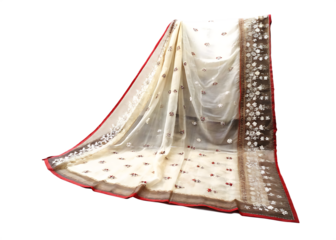  bangladeshi jamdani sari isolated on white background PNG ,AI GENERATED