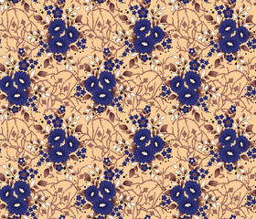 Vintage Floral Repeat Pattern for Textile Use