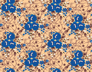 Vintage Floral Repeat Pattern for Textile Use