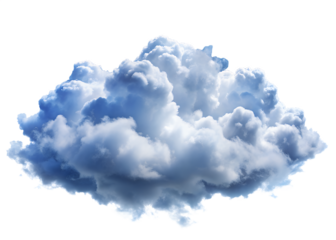 A fluffy cumulus cloud floats majestically against a black backdrop, evoking feelings of peacefulness and serene sky elements that can be used for designs, transparent background