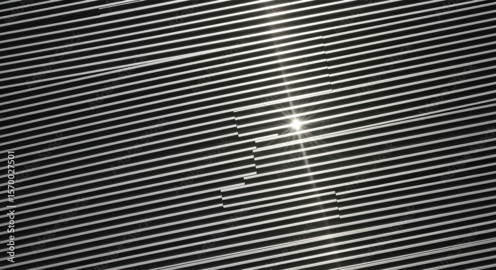 Aufkleber sunlight reflecting off modern metal siding creates a captivating interplay of light and shadow, for