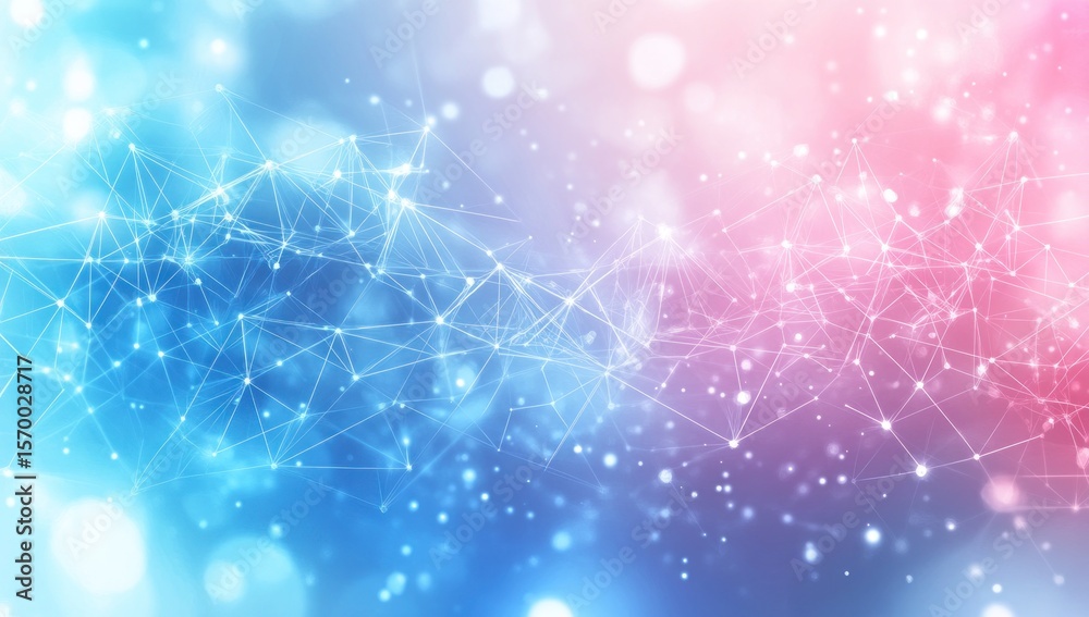 Poster abstract technology background with connecting lines and dots network