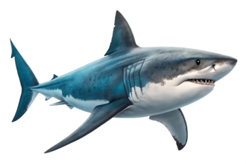 Majestic Shark, a Powerful Ocean Predator , isolated on white background PNG
