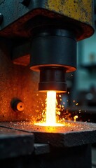 Powerful Hydraulic Press in Action Industrial Strength and Precision Manufacturing