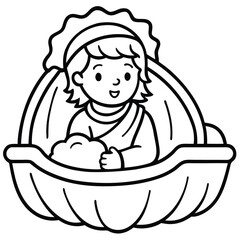 Jesus kids coloring page design