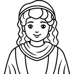Jesus kids coloring page design