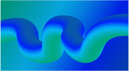 3D Blend Fluid Abstract Background Design Blue Cyan Color Vector Illustration