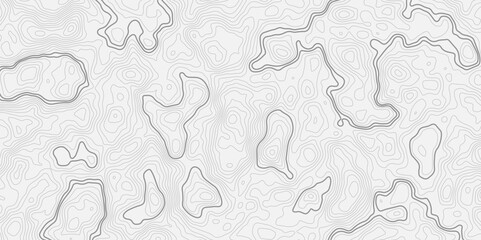 modern white and grey wavey dark contour line topography minimalist contour map design featuring and suitable for artistic purposes.	