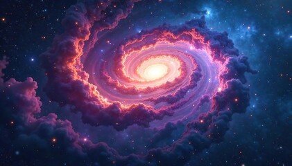 Swirling Nebula A Celestial Panorama of Cosmic Vastness and Divine Mystery