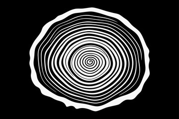 Tree Rings in Monochrome Close Up