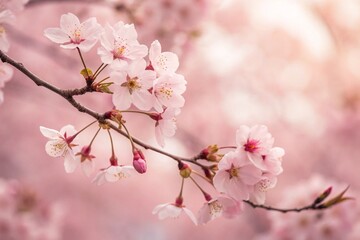 Abstract sakura blossom. Background with pink color. Soft focus.