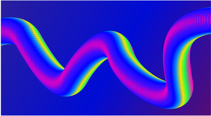 3D Blend Fluid Design Background Blue Colorful Gradient Abstract Vector Illustration