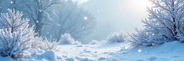 Icy Winter Wonderland Frozen Branches Glisten Under a Grey Sky, Creating a Stunning Cold Landscape Perfect for Winter Holiday and Nature Themes