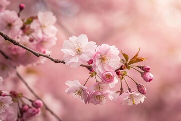 Fototapeta premium Abstract sakura blossom. Background with pink color. Soft focus.