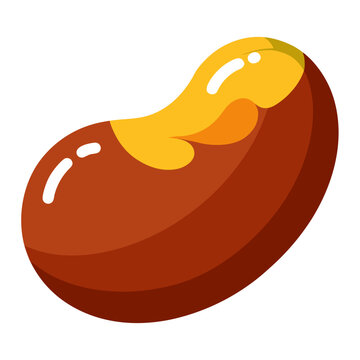 Baked Bean  vector in AI format ideal for food, nutrition, vegan, and organic design projects.