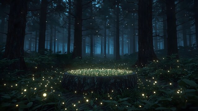 キャンバスドローイング『The forest at night』 キャンバスドローイング『The forest at night』 Forest At