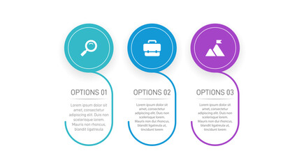 Horizontal progress bar featuring 3 arrow-shaped elements, symbolizing three six stages of business strategy and progression. Clean timeline infographic design template. Vector for presentation